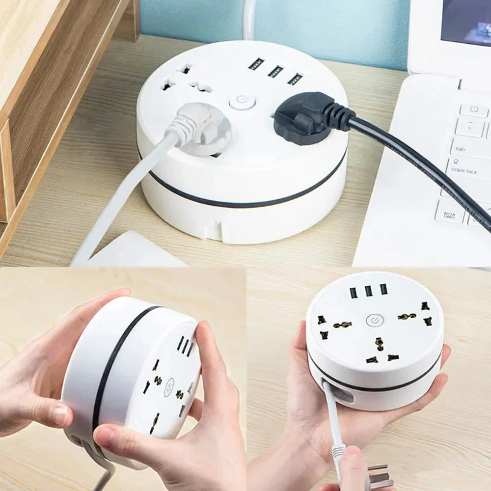 EU Plug AC Outlet Smart Home Power Strip ā Multipurpose Electrical Extension Cord with USB Ports & Fast Charging