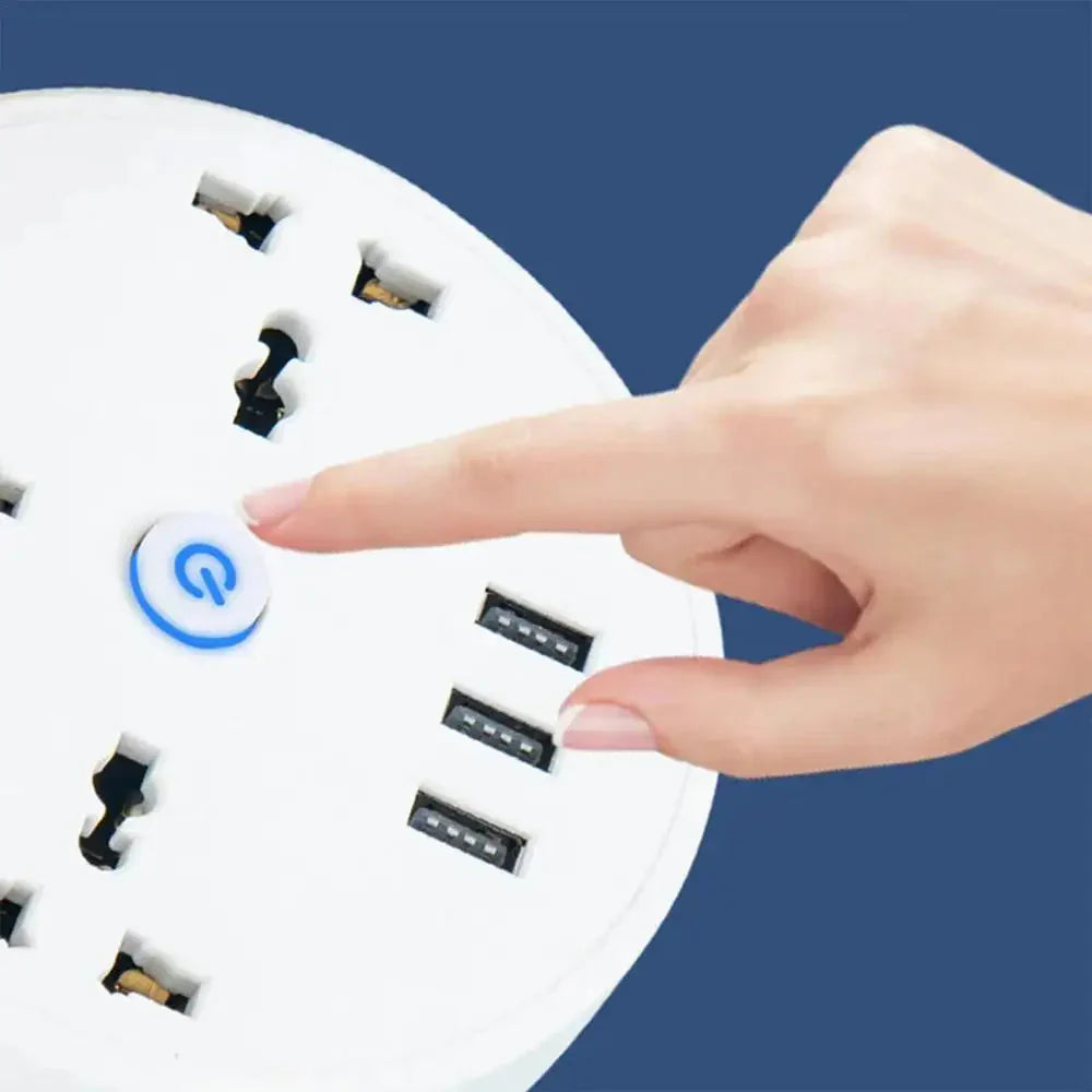 EU Plug AC Outlet Smart Home Power Strip ā Multipurpose Electrical Extension Cord with USB Ports & Fast Charging