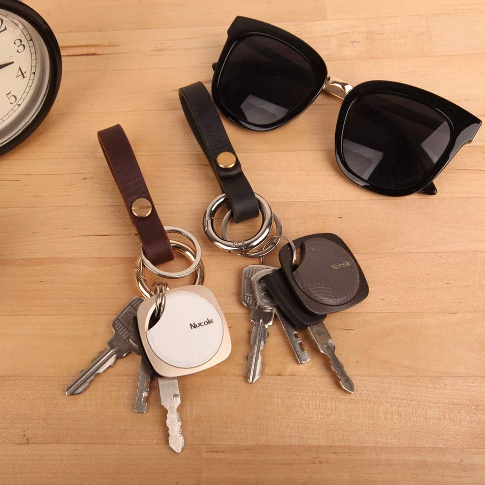 Focus Key Finder Smart Tracker Anti-Lost Alarm Item Locator Wireless for Key Phone Wallet Pet Bluetooth Tracking Device, Battery Can Be Replaced (Gold & Black, 2 Pack)