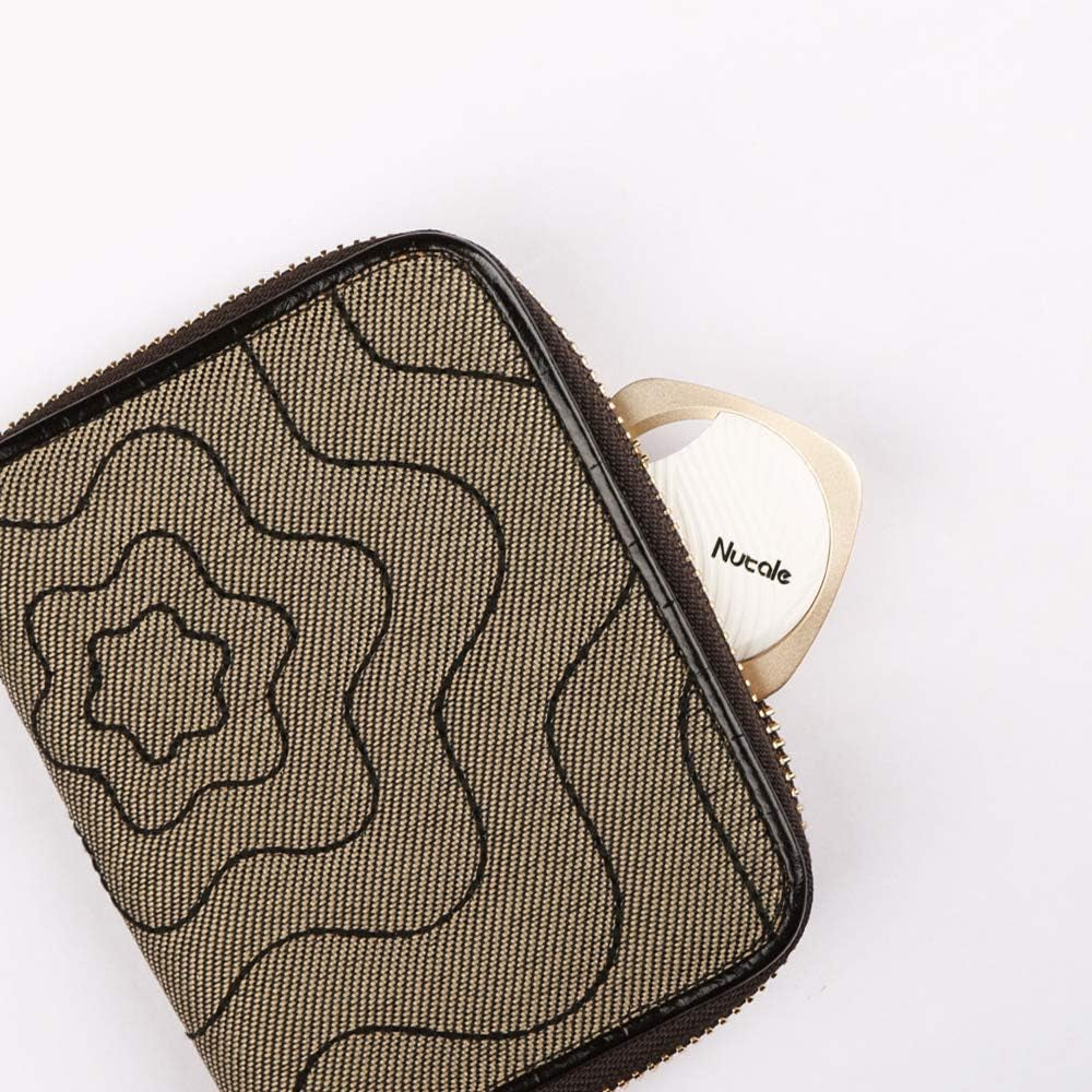 Focus Key Finder Smart Tracker Anti-Lost Alarm Item Locator Wireless for Key Phone Wallet Pet Bluetooth Tracking Device, Battery Can Be Replaced (Gold & Black, 2 Pack)