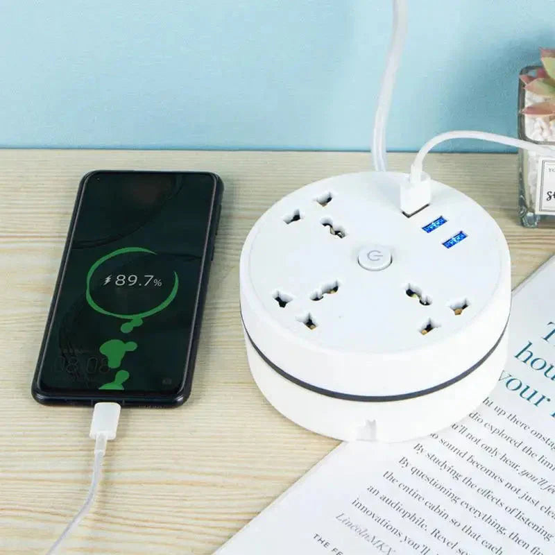 EU Plug AC Outlet Smart Home Power Strip ā Multipurpose Electrical Extension Cord with USB Ports & Fast Charging