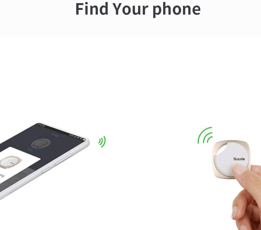 Focus Key Finder Smart Tracker Anti-Lost Alarm Item Locator Wireless for Key Phone Wallet Pet Bluetooth Tracking Device, Battery Can Be Replaced (Gold & Black, 2 Pack)