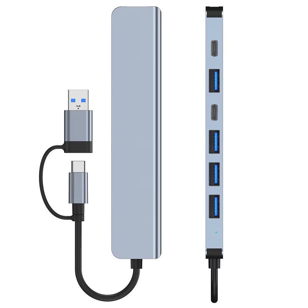 USB Hub 3.0, USB Splitter with USB 3.0, 4 X USB 2.0 and 2 USB C Ports USB Distributor