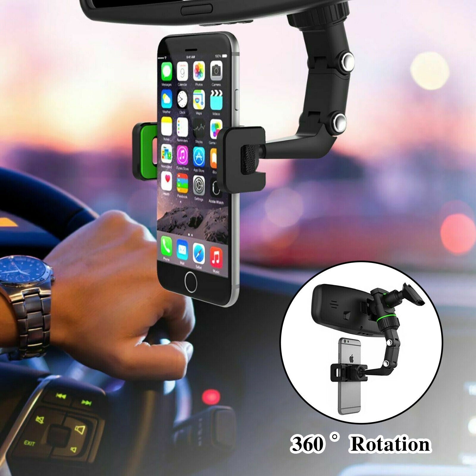 Base Para Poner Sujetar El Telefono En Carro Soporte Celular Movil GPS Coche